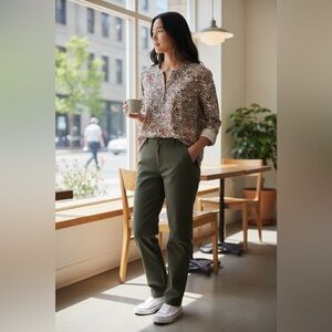 Stylish Paisley Top in Red and White Paisley Print SMALL